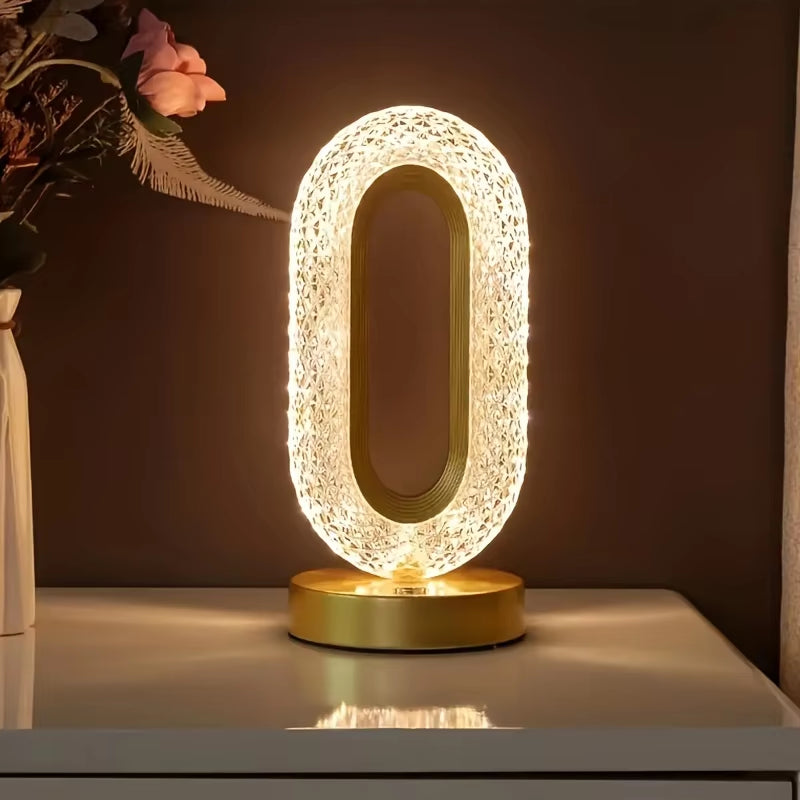 Rechargeable Crystal Table Lamp – Modern Luxury for Any Room